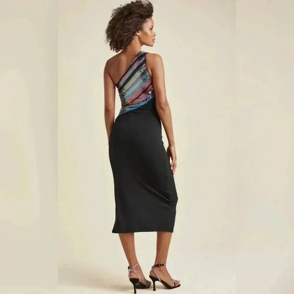 - Sequin One-Shoulder Dress - Picture 10 of 15
